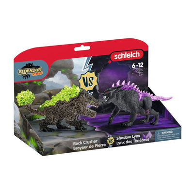 Schleich Eldrador Shadowlynx gegen Rock Breaker
