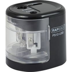 Bleistiftspitzer Rapesco 2 Löcher schwarz 1449