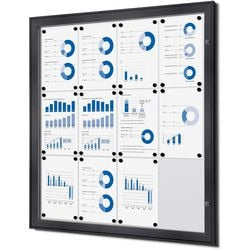 Abschließbare Pinnwand Showdown scs12xa4c7016js anthrazitfarbenes Aluminium