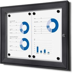 Abschließbare Pinnwand Showdown scs2xa4c7016js anthrazitfarbenes Aluminium