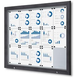 Abschließbare Pinnwand Showdown sct15xa4phc7016js anthrazitfarbenes Aluminium
