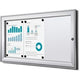 Lockable notice board showdown scs3xa4b1 silver aluminum