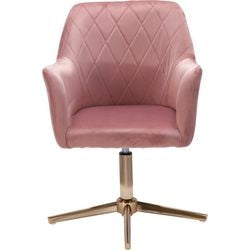 Loungesessel Wohnzimmer Samt, Metall modern rosa wl6306