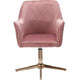 Loungesessel Wohnzimmer Samt, Metall modern rosa wl6306