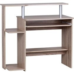 Computertisch Wohnling rechteckig Sonoma Eiche 940 x 485 x 905 mm Spanplatte