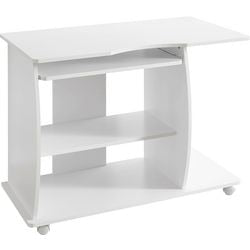 Computertisch Wohnling rechteckig weiß 900 x 500 x 710 mm Spanplatte