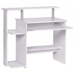 Computertisch Wohnling rechteckig weiß 940 x 485 x 905 mm Spanplatte