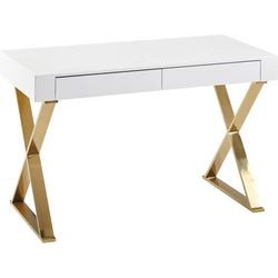 Ty Schreibtisch Wohnling rechteckiges Kreuzbein weiß 1.180 x 570 x 760 mm MDF