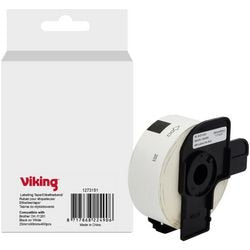 Etikettenrolle Viking DK-11201 Brother Schwarz auf Weiß