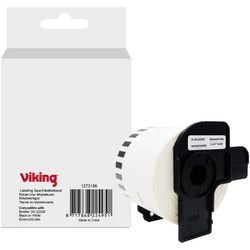 Etikettenrolle Viking DK-22205 Brother Schwarz auf Weiß