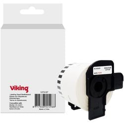 Etikettenrolle Viking DK-22251 Brother schwarz auf weiß