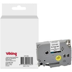 Beschriftungsband Viking Tze-211 Brother schwarz auf weiß