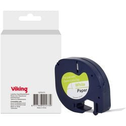 Beschriftungsband Viking s0721510 Dymo schwarz auf weiß
