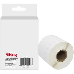 Etikettenrolle Viking S0722430 Dymo Schwarz auf Weiß