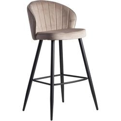 Barhocker Wohnling Stoff beige 110 kg 560 x 525 x 1.025 mm