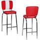 Barhocker Wohnling American Diner Rot, Weiß 110 kg 400 x 380 x 1.100 mm