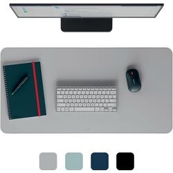 Leitz große Schreibtischunterlage 80×40 cm – rutschfest – Schreibtischunterlage – wasserfest – für Tastatur-Maus – grau