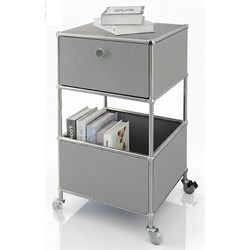 Beistelltisch floordirekt Konzept Epuregrau 400 mm x 400 mm x 690 mm