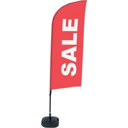 Beachflag Showdown bfaw310-wt21-i102 freistehend rot