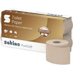 Toilettenpapier Satino 66540 soft beige recycelt 8 Rollen à 250 Blatt