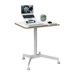 Leitz ergo mobiler Sitz-Steh-Schreibtisch – kleiner Schreibtisch – 80 x 60 cm – weiß