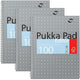 Vorlesungsblock Pukka metallic liniert grau 100 Seiten 3-teilig