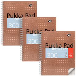 Vorlesungsblock Pukka Metallic Check Bronze 300 Seiten 3-teilig