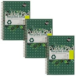 Vorlesungsblock Pukka Recycling A5 liniert grün 110 Seiten 3 Stück