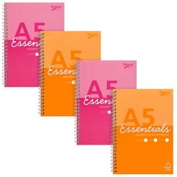 Vorlesungsblock Pukka Essentials A5 Kariertes Farbsortiment 160 Seiten 4 Stück