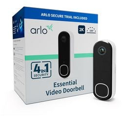 Arlo 2k kabellose Video-Türklingel mit Kamera, 1 Türklingel, weiß