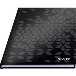 Schreibblock Leitz Wow A5 kariert Softcover ungelocht schwarz