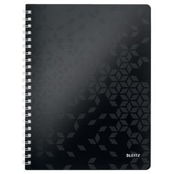 Vorlesungsblock Leitz Wow A4 kariert Softcover perforiert schwarz