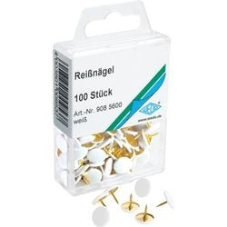 Reißzwecken Wedo Metall weiß