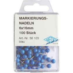Kartenpins Wedo Metall blau