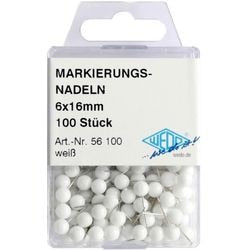 Weiße Kartennadeln aus Metall von Wedo