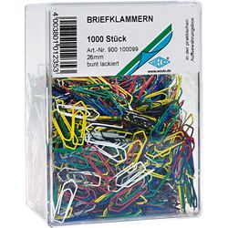 Büroklammern wedo Metall 68 mm Farbpalette