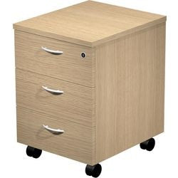 Schubladenelement Viking Start braun 3 Schubladen abschließbar Melamin Eiche