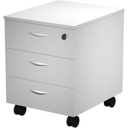 Schubladenelement Viking Basic Grau 3 Schubladen, abschließbar, Melamin