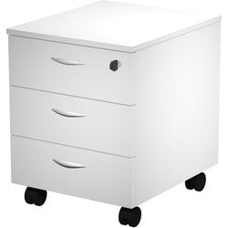 Schubladenelement Viking Basic weiß 3 Schubladen, abschließbar, Melamin