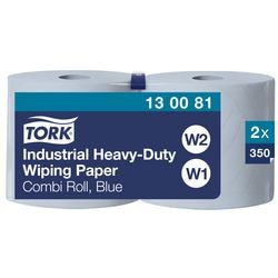 Tork 130081 2 Stück Wischtuch 440 3-lagig blau 119 m x 24 cm Packung mit 2 Rollen 350 Blatt (130081)