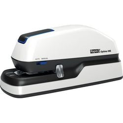 Schneller kontaktloser elektrischer Hefter Optima 20e – Heftkapazität bis zu 20 Blatt – weiß