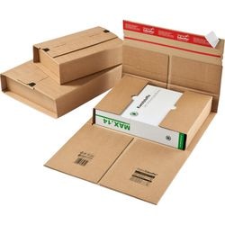 Buchverpackung colompac cp 035.03 braun 250 x 355 x 105 mm