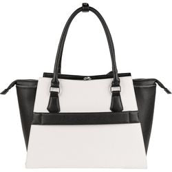 Laptoptasche socha so-088 Reißverschluss weiß, schwarz