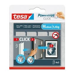 Tesa 1074193 - Steckdosenleisten klicken 4x2 m | 10 Stück