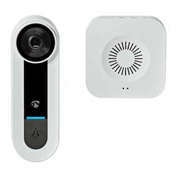 Nedis Wifdp40CWT SmartLife Video Türklingel Wi-Fi Netsvoeding 1536x1536 Cloud-Speicher (optional) microSD (nicht enthalten) ONVIF IP65 mit Bewegungssensor White
