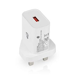 Ladegerät Nedis WCQC302AWTUK weiß