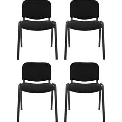 Besucherstuhl Viking D5S in Schwarz stapelbar 4 Stück