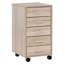 Wohnling Schubladenelement 5 Schubladen 330 (B) x 380 (T) x 630 (H) mm