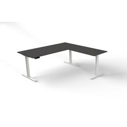 Sitz-Steh-Schreibtisch Kerkmann Move 3 L-Form Anthrazit
