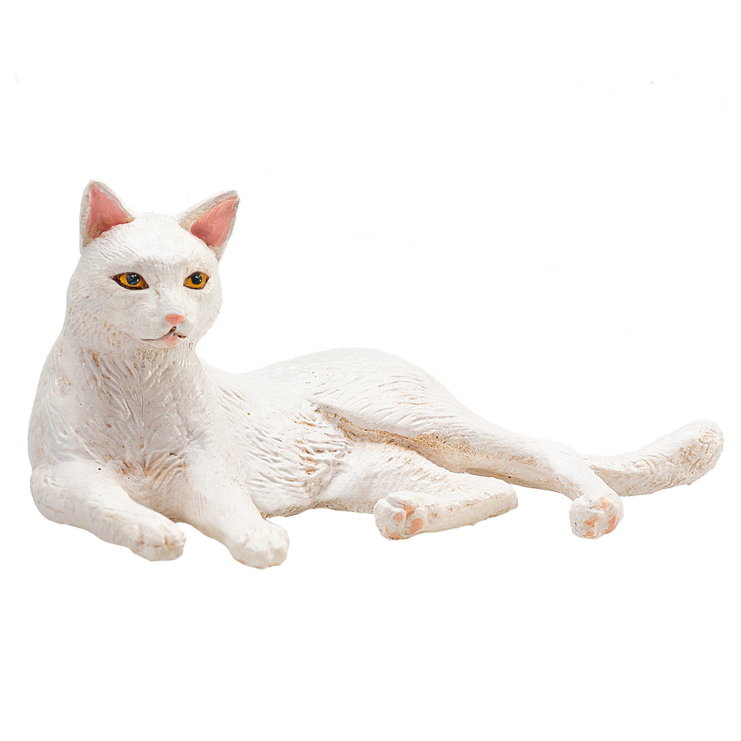 Mojo Ackerland liegt Katze weiß 387368